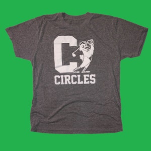 circles golf vintage chirps mascot logo t shirt golf gear tee gift present idea for golfer sports for dad birdie mens and womens graphic top
