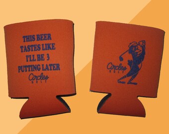 golf can holder this beer tastes like i'll be 3 putting later funny gift christmas present idea fathers day for golfer golf trip party humor