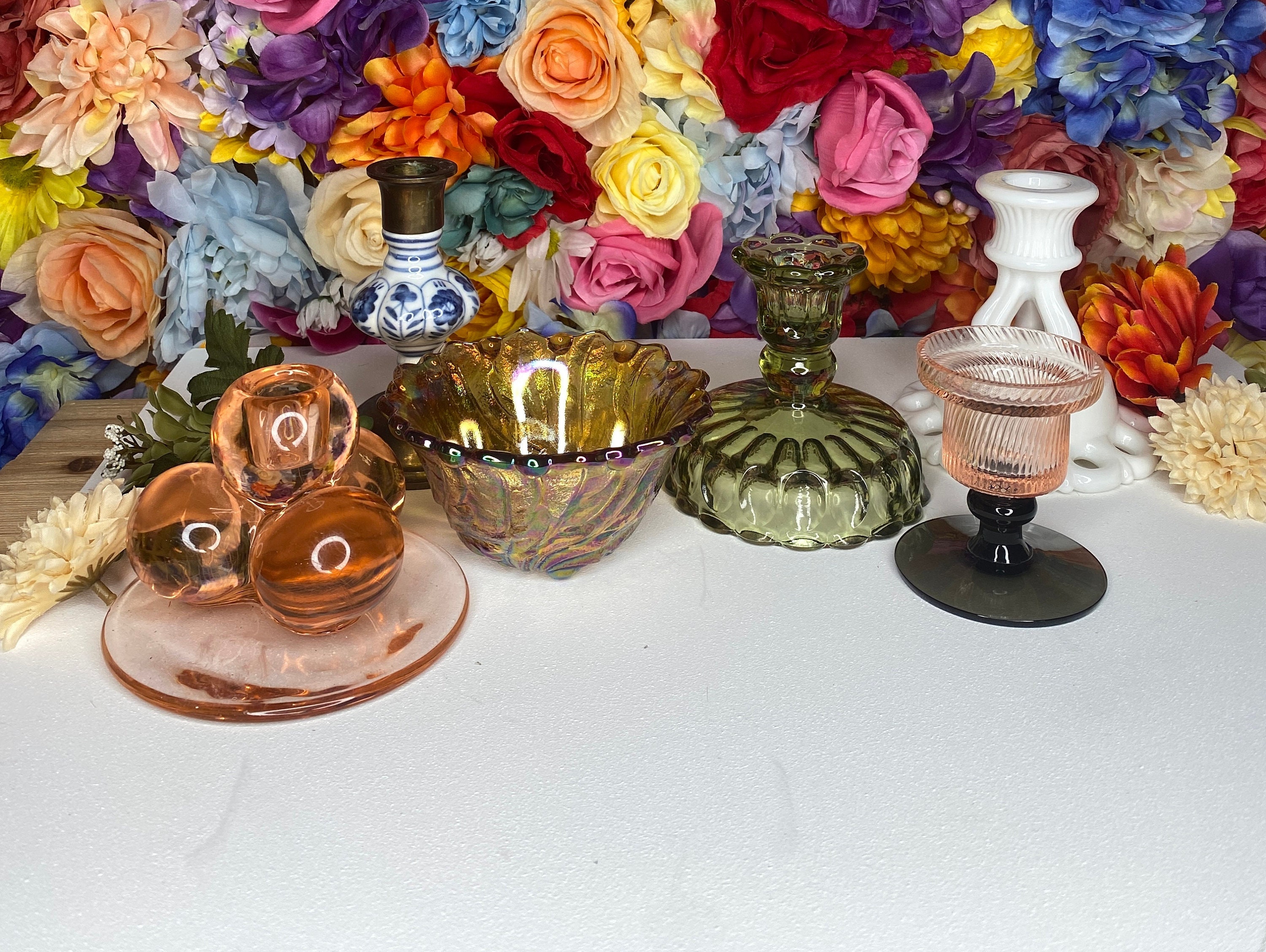 25+ Murano Glass Flower Candle Holder
