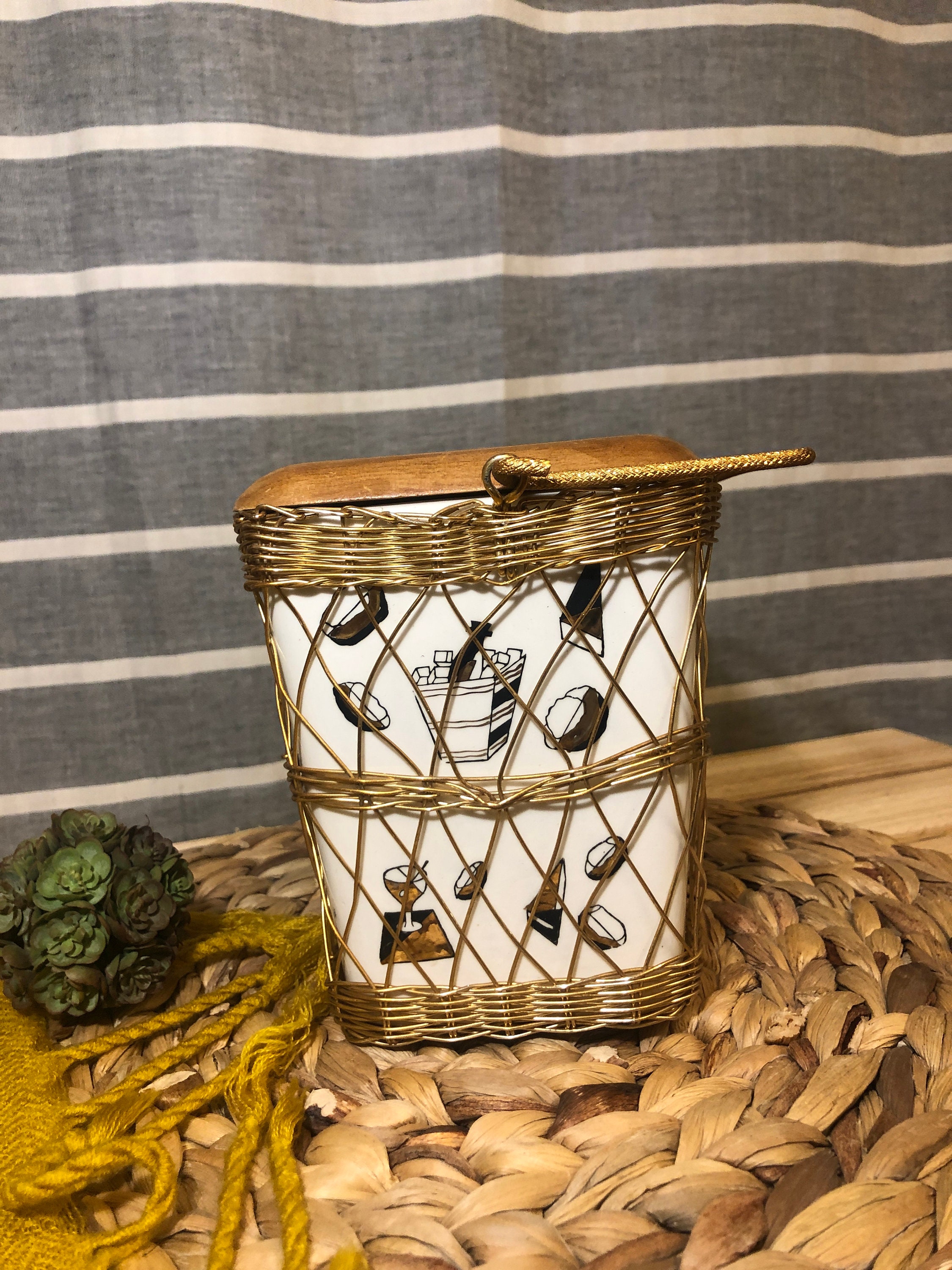 MCM Woodpecker Woodware Vintage Knick Knack Box with Wooden Etsy