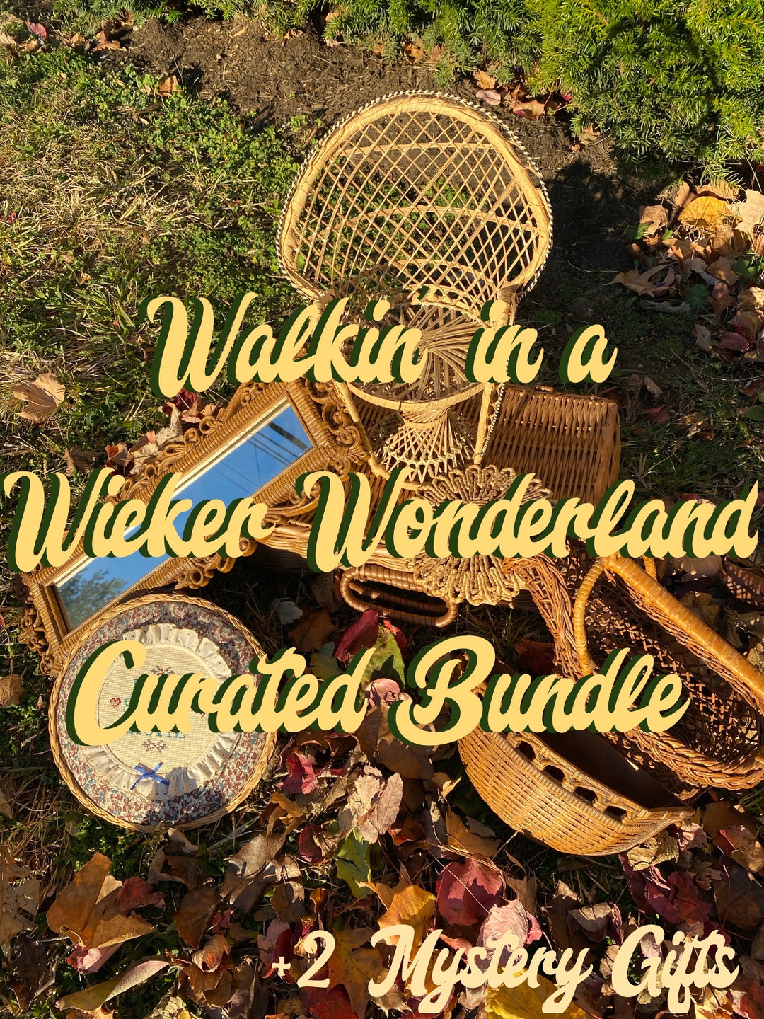 Wicker Wonderland Vintage Curated Bundle for Wicker Lovers With 2
