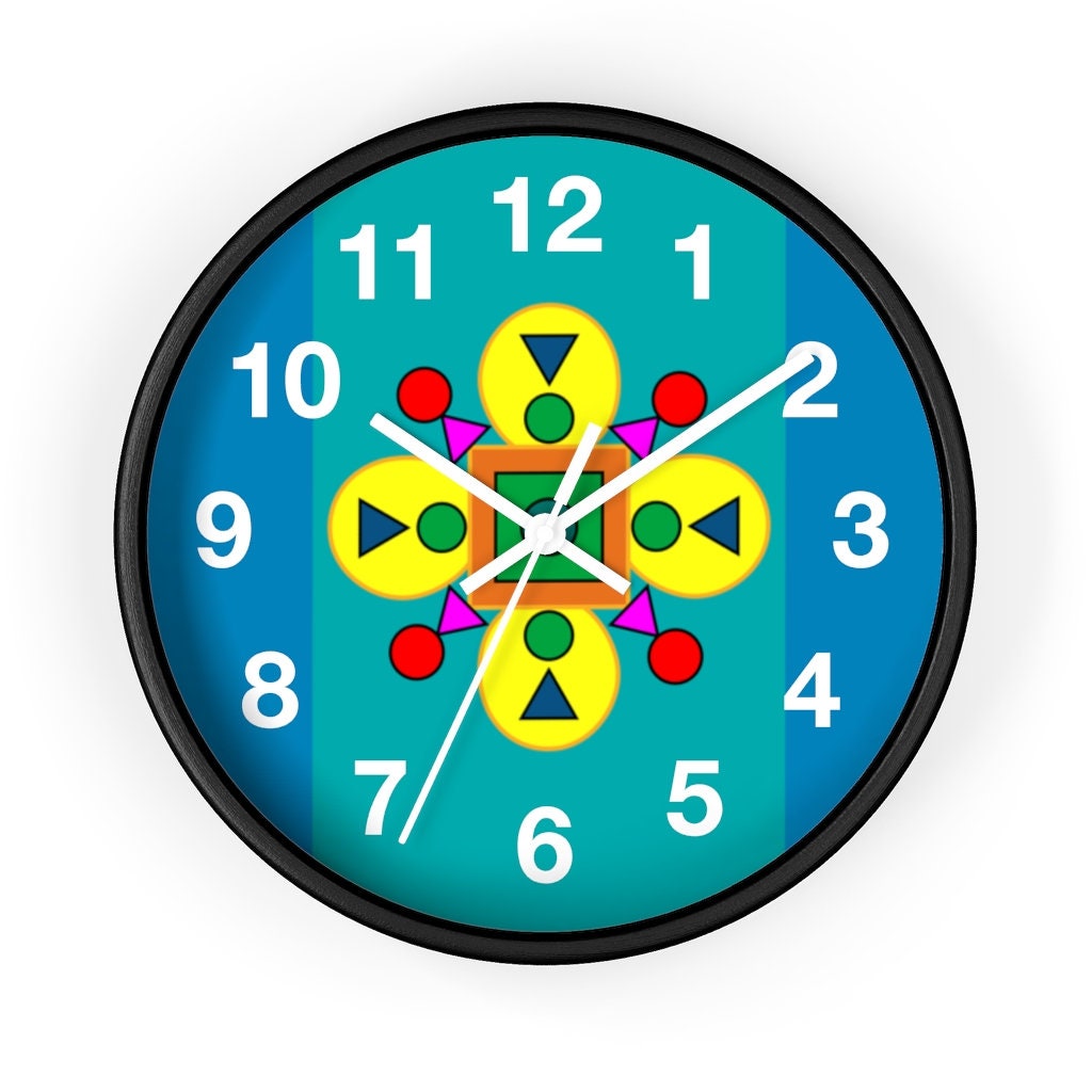 Happy Kids Bedroom Wall clock Bright Color Wall clock Etsy