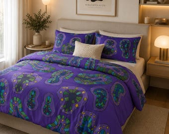 Colorful Abstract Art Comforter: Twin Queen Bedding