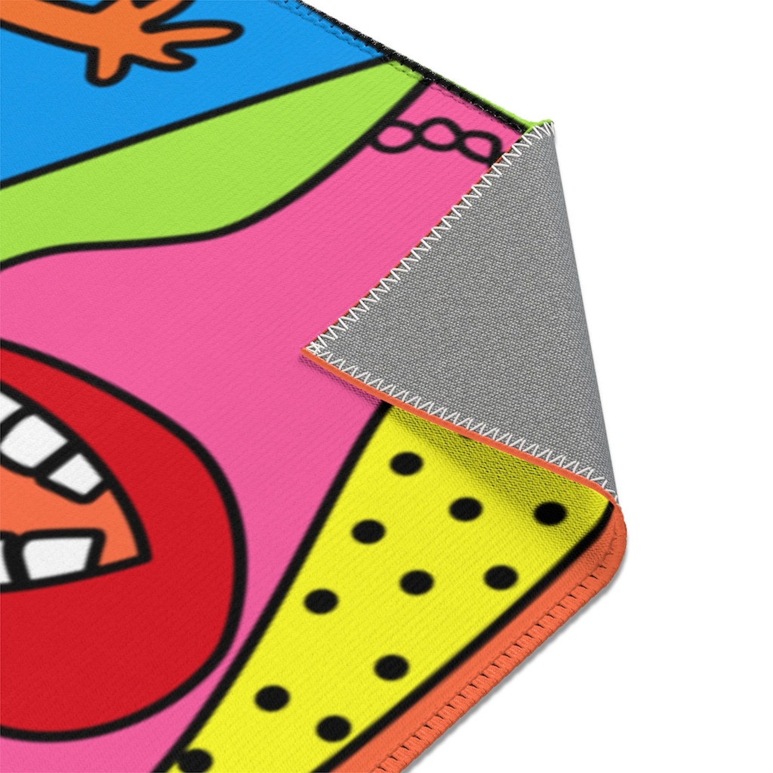 Cool Funky Area Rug Rugs 4x6 Unique Bedroom Rug Pop Art Etsy