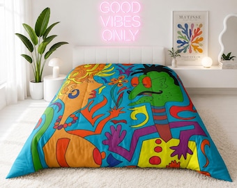 Pop Art Comforter: Colorful Microfiber Bedding