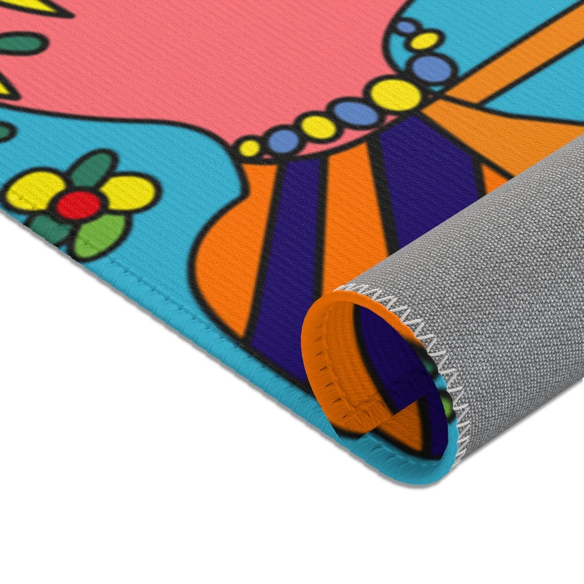 Funky Area Rug Modern Art Rug Unique Designer Area Rug Pop Etsy