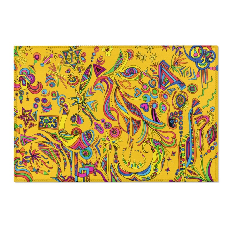 Unique Rug Designer Rug Funky Rug Abstract Rug Psychedelic Etsy