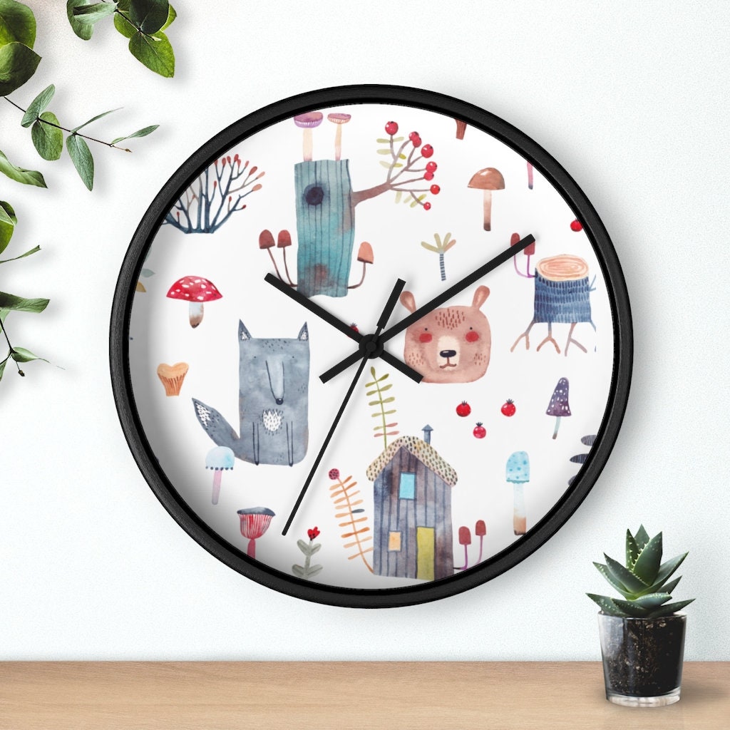 WALL CLOCK Kinderzimmer Zimmer Wanduhr Baby Kinder Wanduhr | Etsy