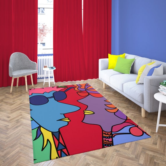 Optimistic Rug Dorm Decor Loft Area Rug Designer Bedroom - Etsy