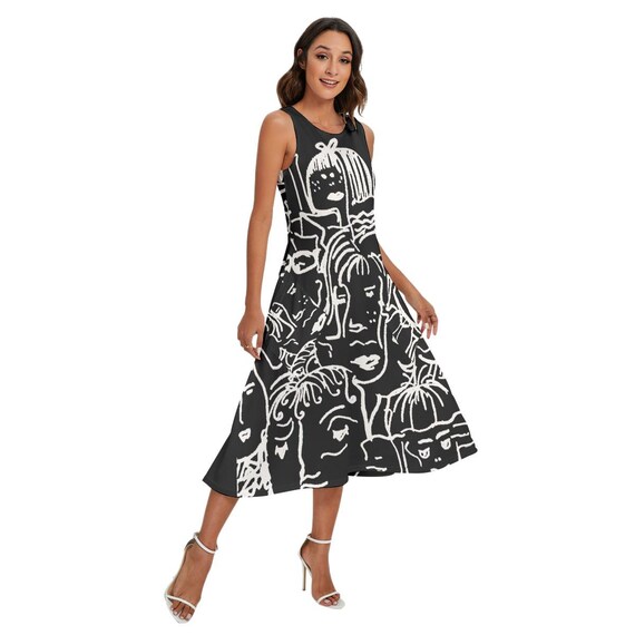 Funky black and white dresses online