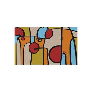 Abstract Outdoor Rug: Funky Patio Deck Rug, Multi-Color image 9