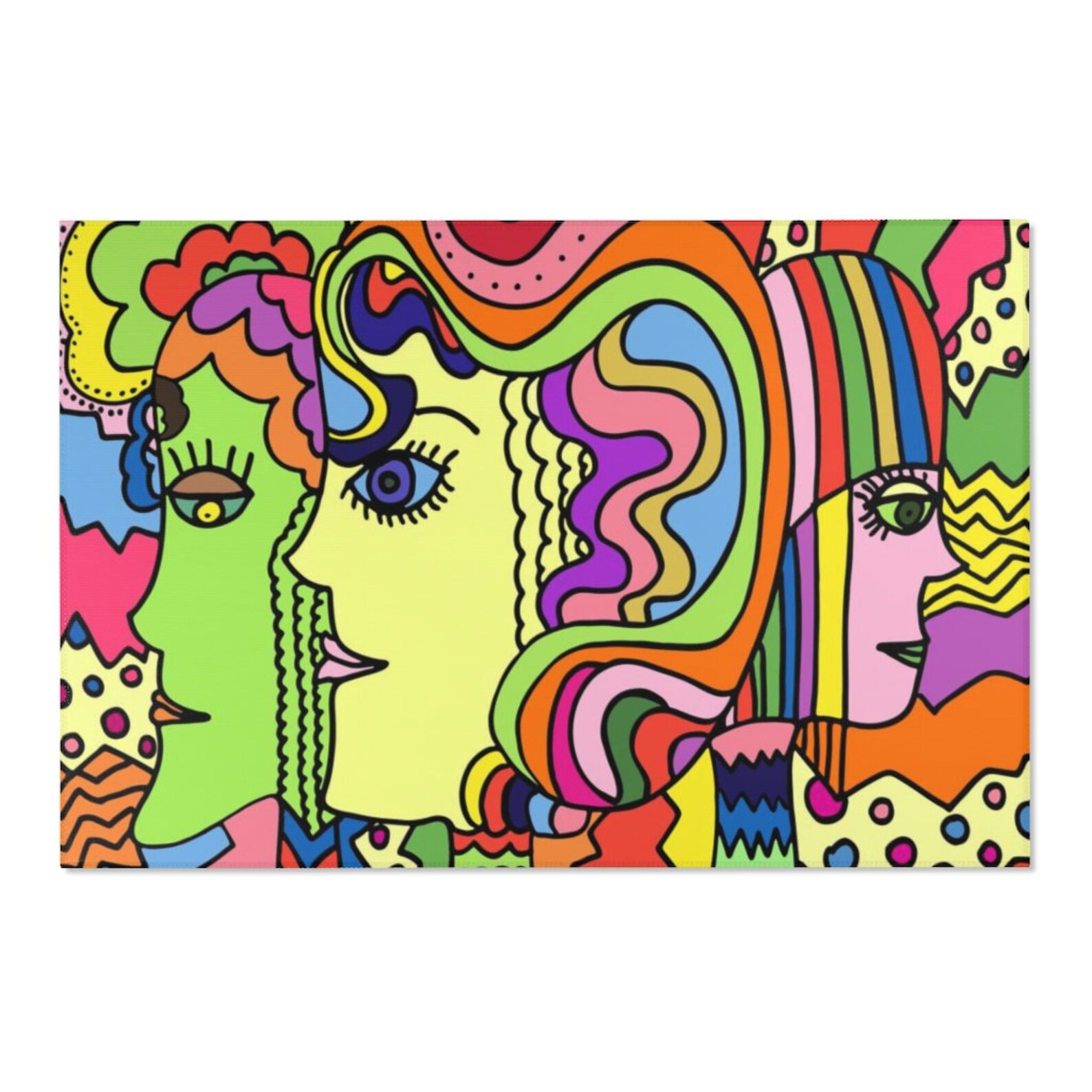 Bedroom rugs funky carpet colorful rugs bright colors Etsy