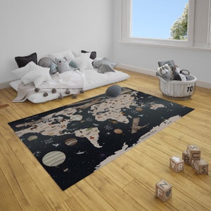 Large World Map Rug, Kids Map of the world In Large size , WORLD Map Rug, Boys Bedroom  Rug, Kids bedroom Rug Bedroom Kids Baby Play Rug
