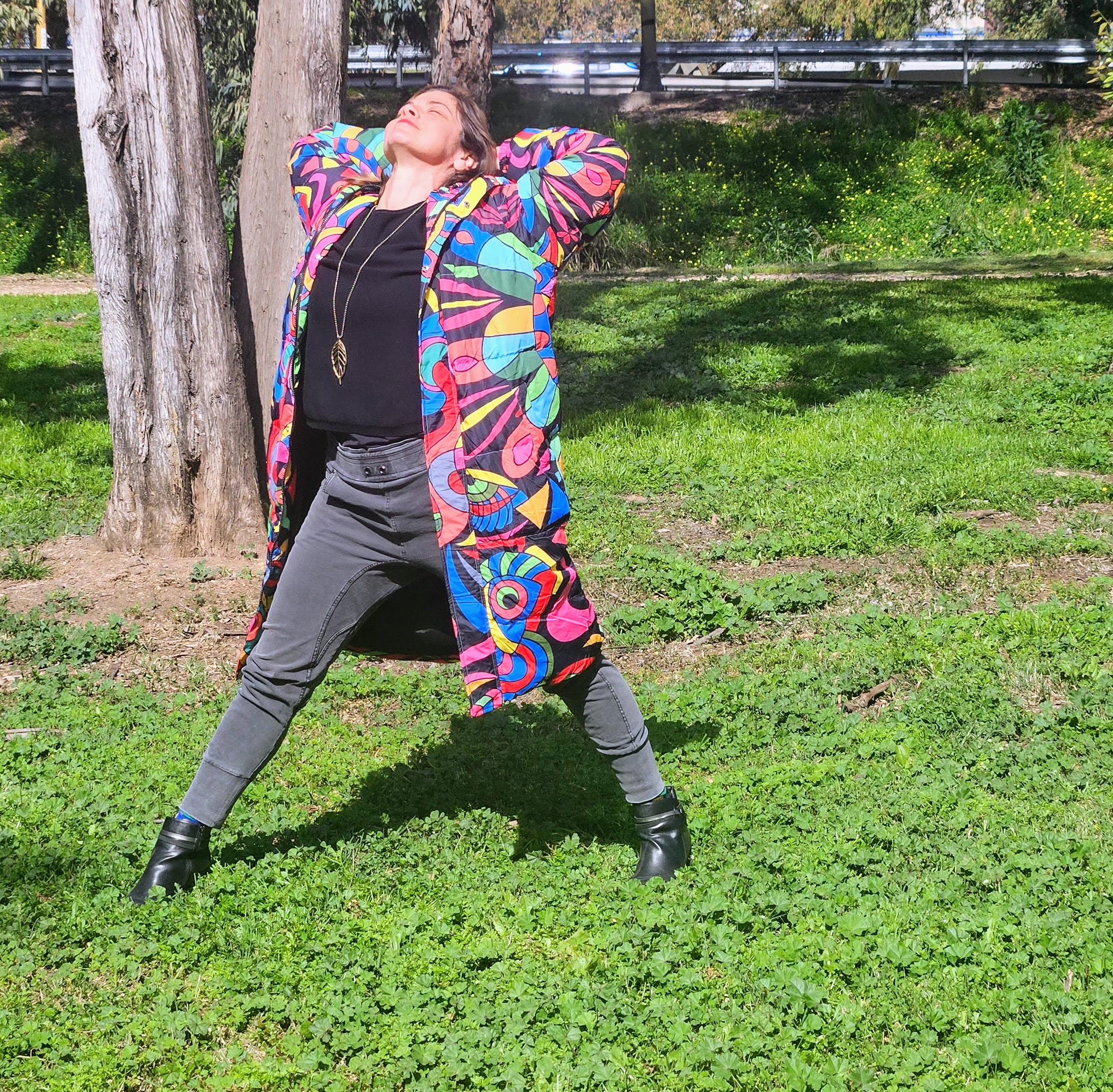 Colorful CRAZY Coat, Colorful Winter Coat, Long Funky Colorful CRAZY Coat, Colorful Winter Coat, Long Funky
