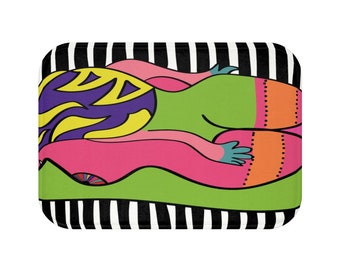 Unique FUNKY RUGS, Funky Rug, Bath Mat, Sexy Women Figure Bath Mat, Adults Bathroom Décor, Bath Mat Small, Gift for her, Funky Decor