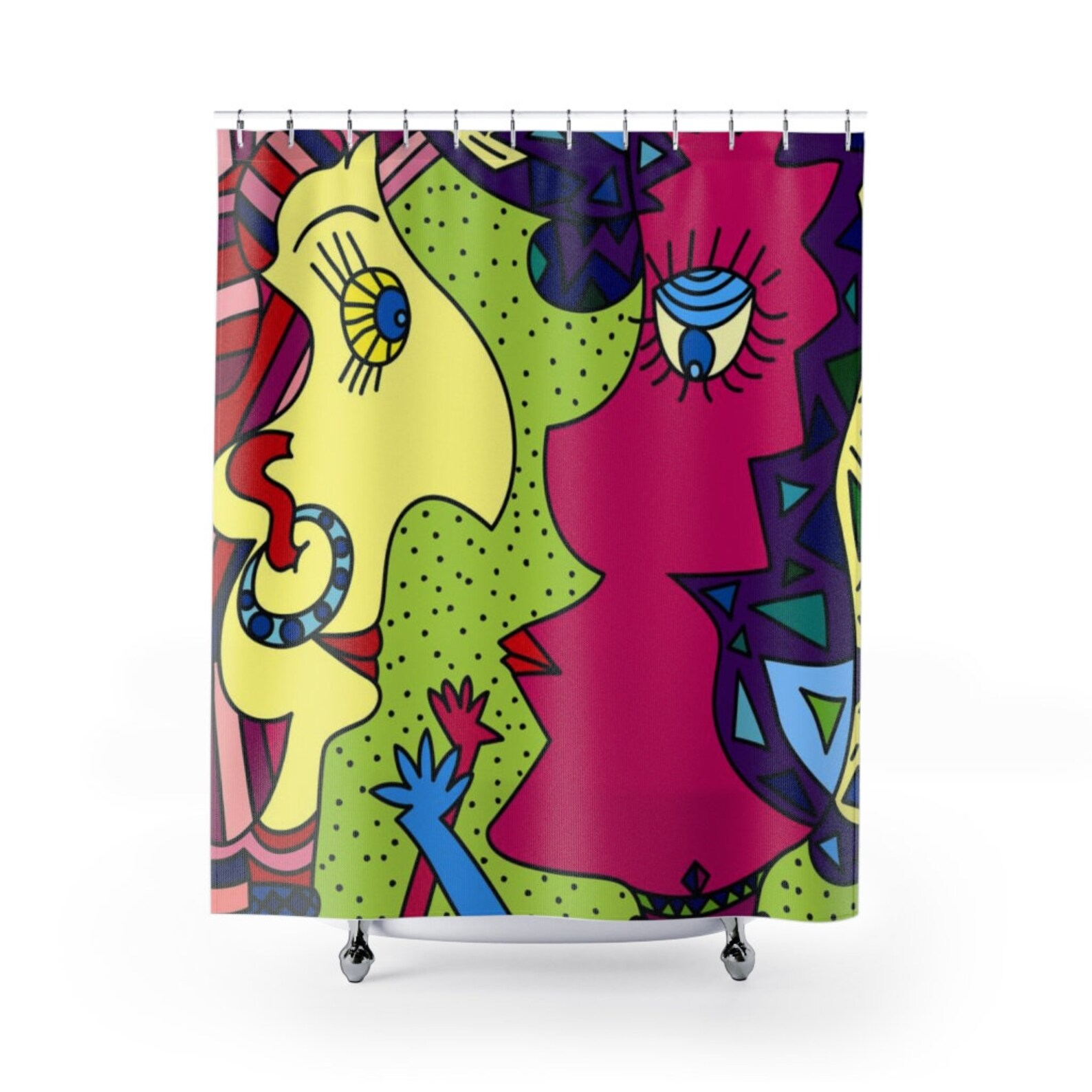 Shower Curtains Shower Curtain Cute Shower Curtain Dorm Etsy