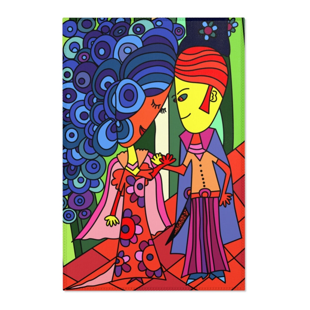 Lovers Rug, Getting Married Rug, Trendy Rugs, Unique Rug, Area Rug