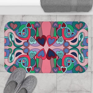 FUNKY RUGS, Mandela Bath Mat, bathroom decor, bathroom rug set, shower room decor, Bath Rug,  absorbent MAT, Bath mat large, Bath mat small