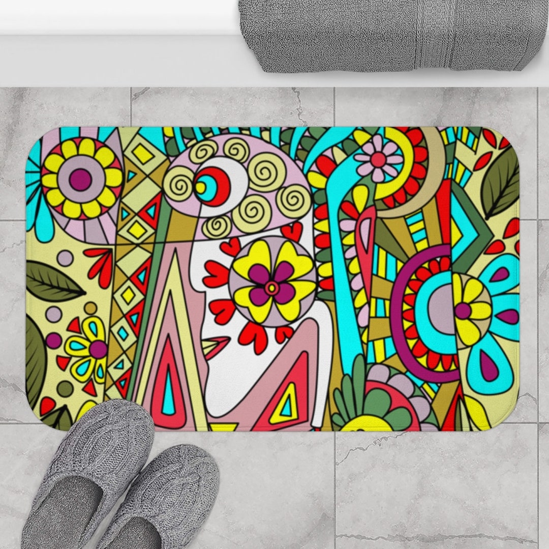 FUNKY RUGS Bath Mat Hippie Bath Mat Boho Bath Decor Floor Etsy