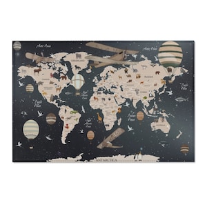 Funky Rugs, Large World Map Rug, Kids Map of the world In 3 size ,WORLD Map Rug, Boys Bedroom Rug, Kids bedroom Rug ,Baby Play Area Rugs