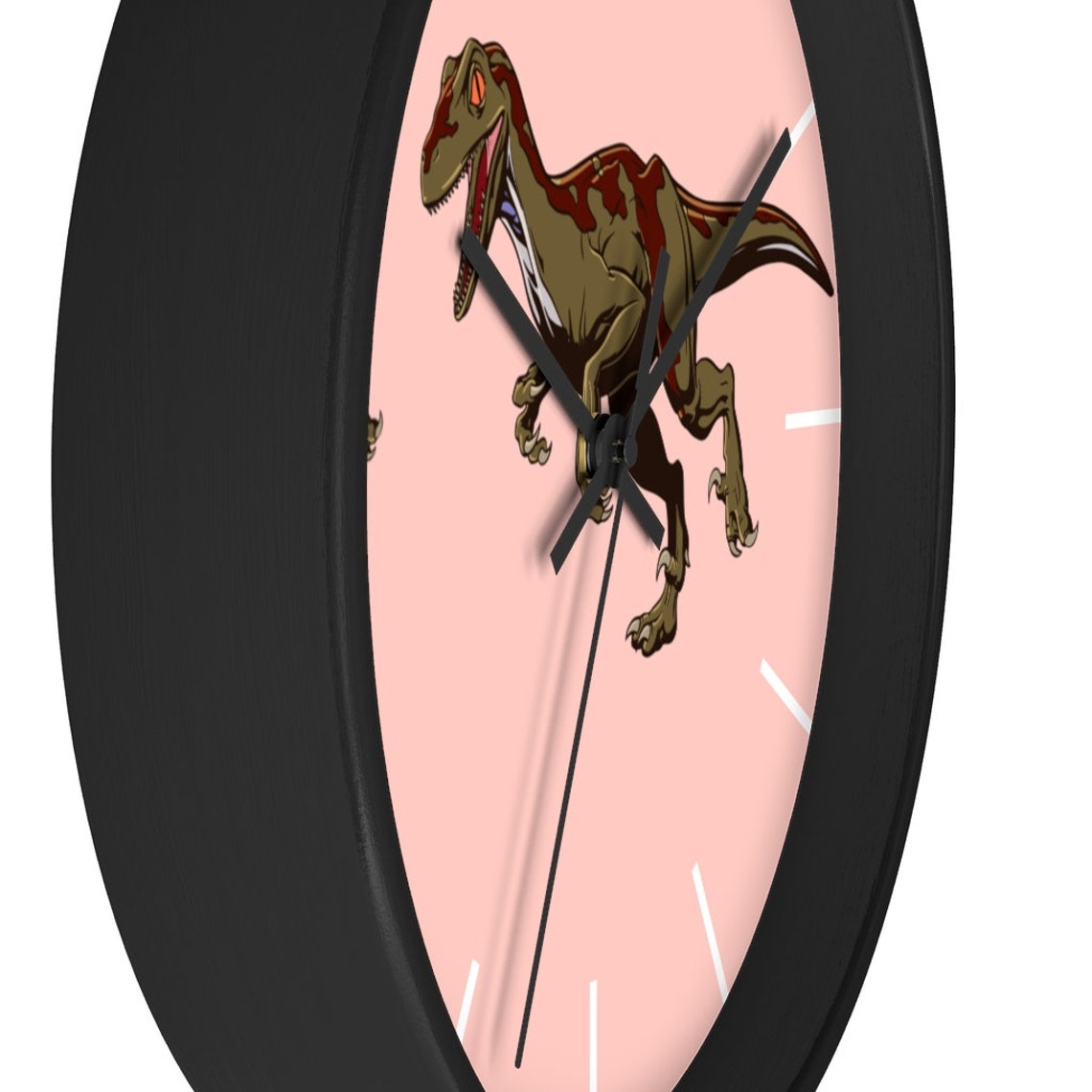 Tyrannosaurus Rex Wall clock Nursery Wall clock Wood Kids Etsy