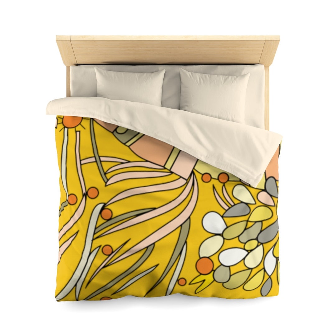 Dorm Bedding Duvet Cover Yellow Duvet Cover Twin Duvet Etsy UK