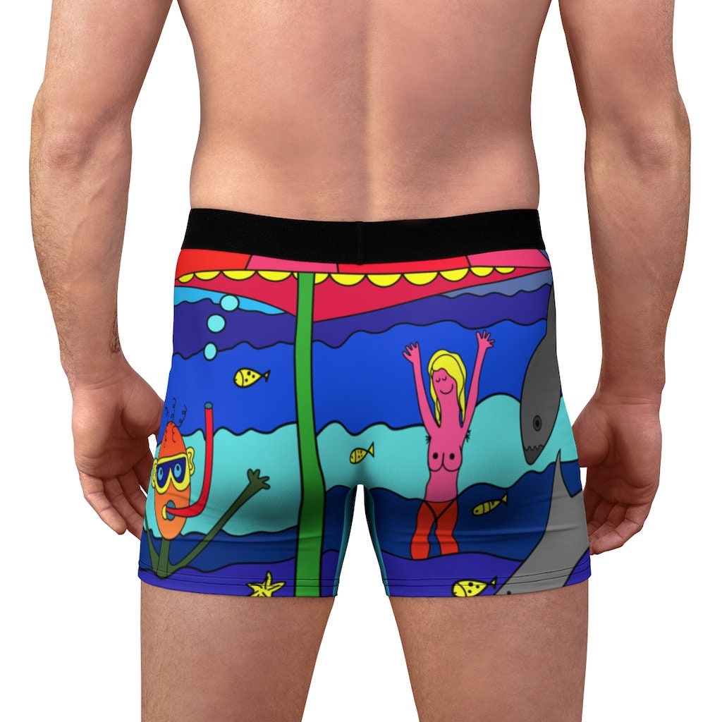 Boxers FUNKY Boxers HELP Men's Boxer Briefs Birthday Etsy