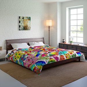 Pop Art Comforter: Funky Colorful Fluffy Bedding