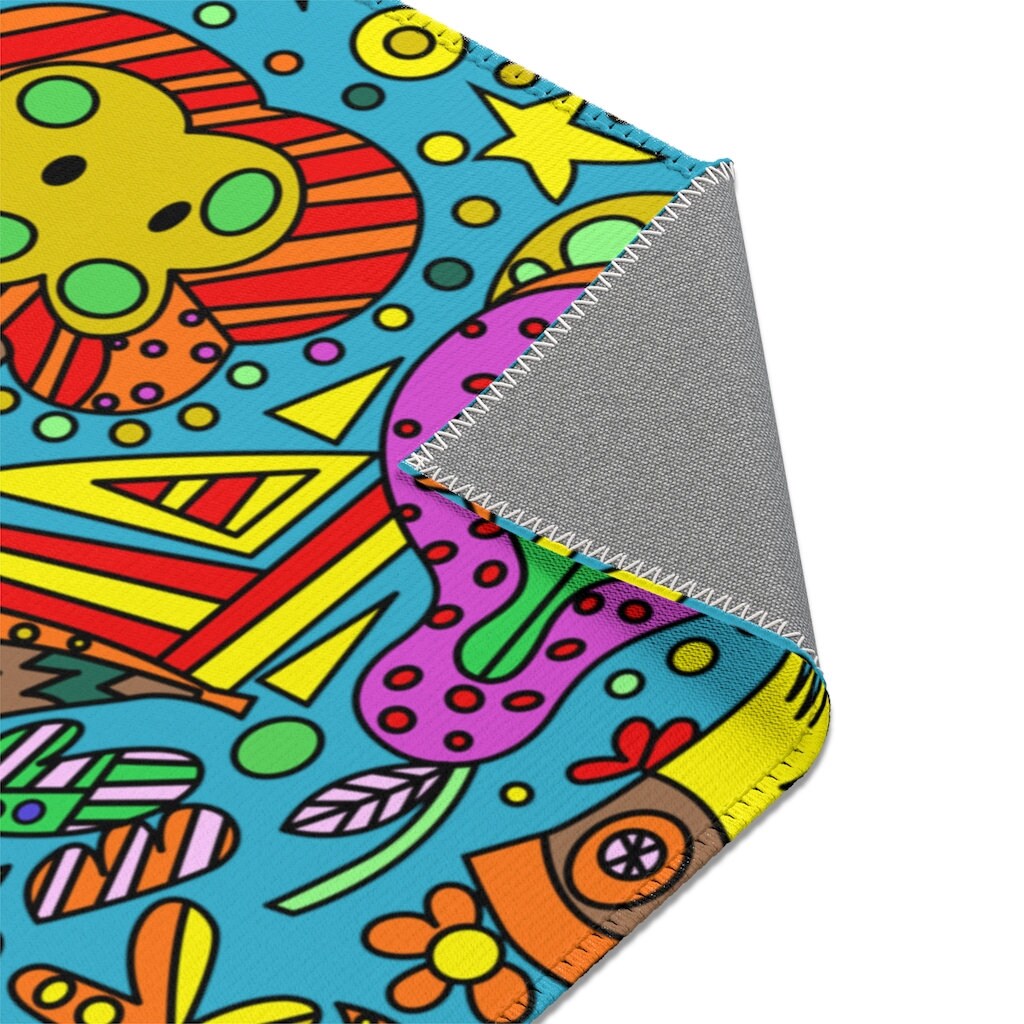 Designer Rug Decorative Rug Pop Art Colorful Rug Funky Etsy