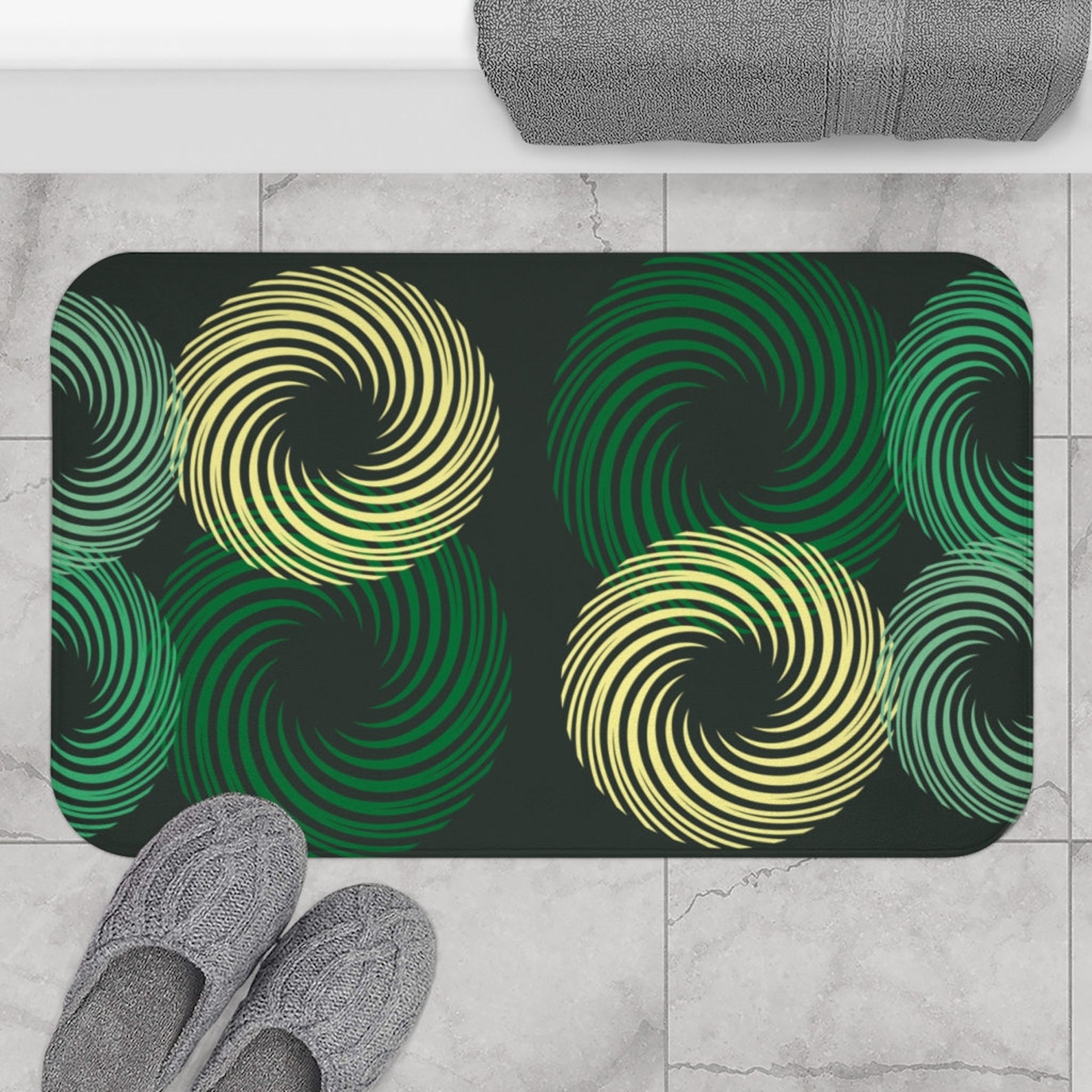 Sage Green Bath Mats Green Bath Mat Green spiral Bath Mat Etsy