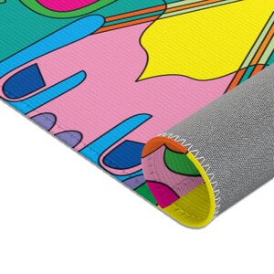 Funky Rug, Boho Style Rug, Pop Art Area Rug, Bedroom Rugs, Colorful Rug ...