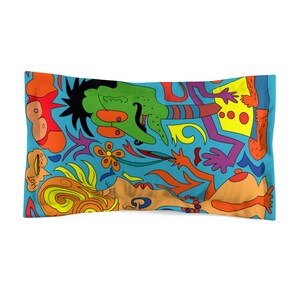 Unique Pop Art Pillow Sham: Funny Microfiber Bedding