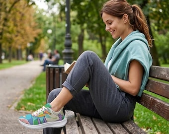Funky Printed Women's Running Shoes: Trendy Sport Shoes