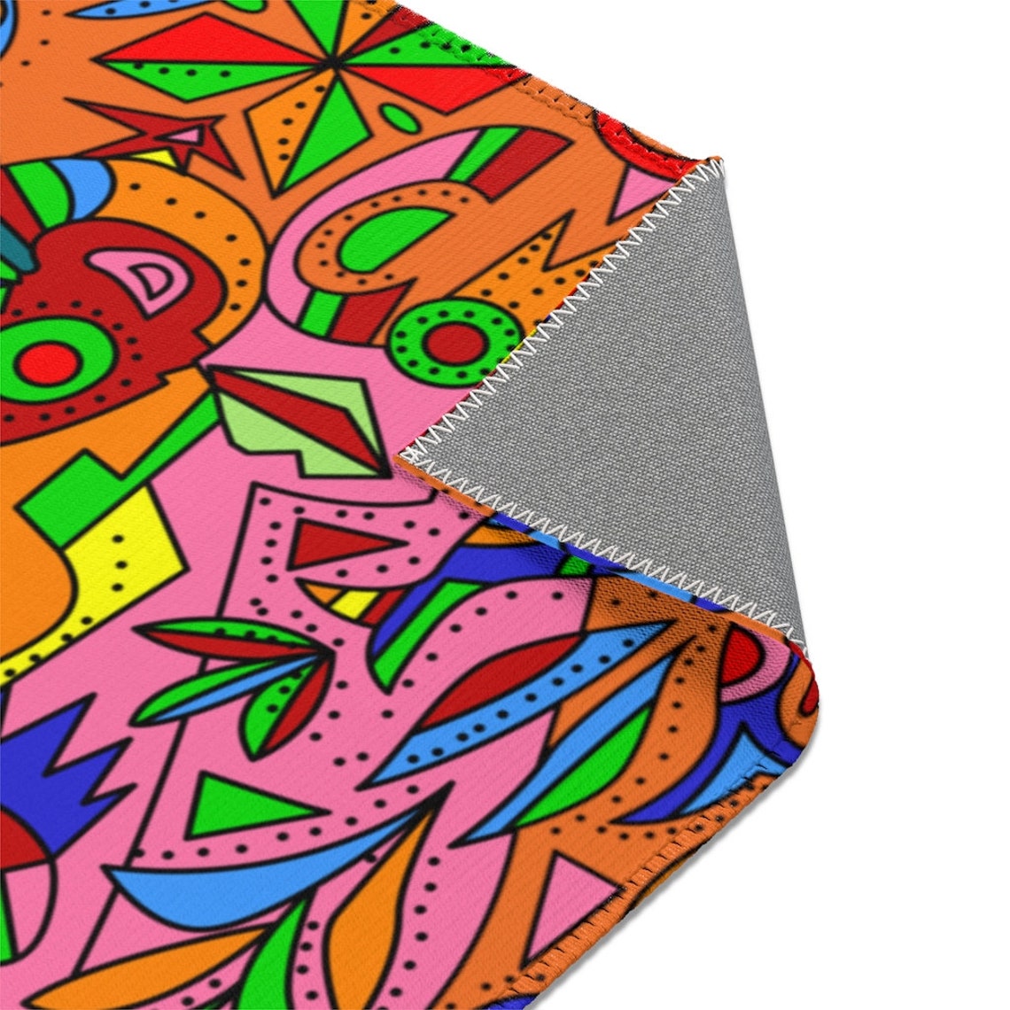 Unique Rug Psychadelic Rug Colorful Rug Abstract Rugs Rug Etsy