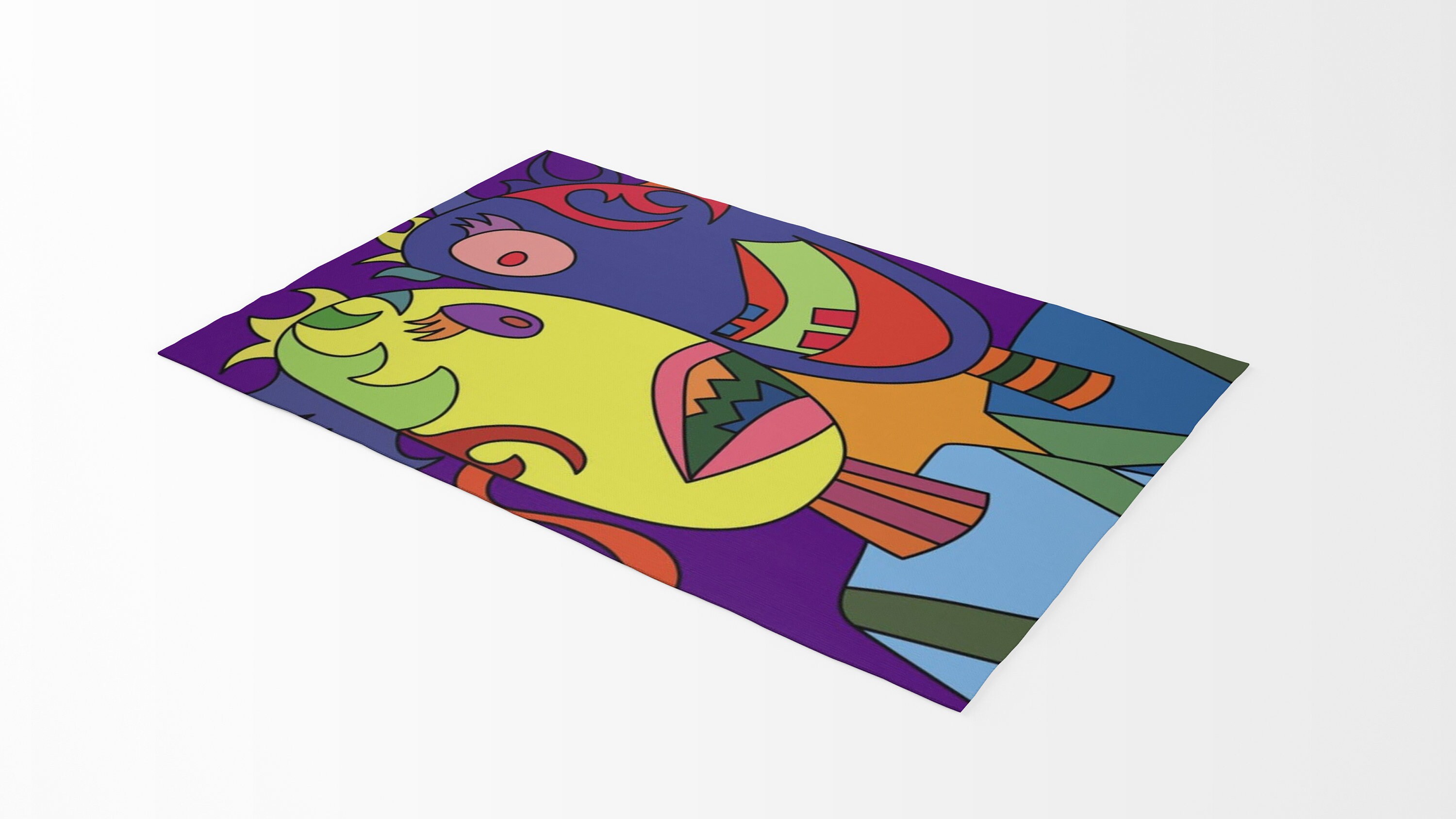 Colorful Modern Rugfunky Groovy Rug Popular Rug Modern Rug Etsy