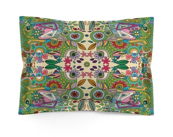 Jcp Home Expressions Emma Floral Standard Pillow Sham 20"x26" Pink Multi 