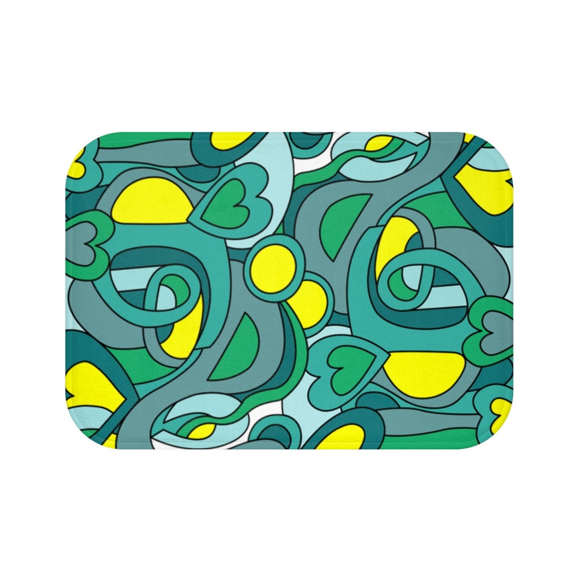 Yellow Green Bath Mat bathroom decor bathroom rug set | Etsy