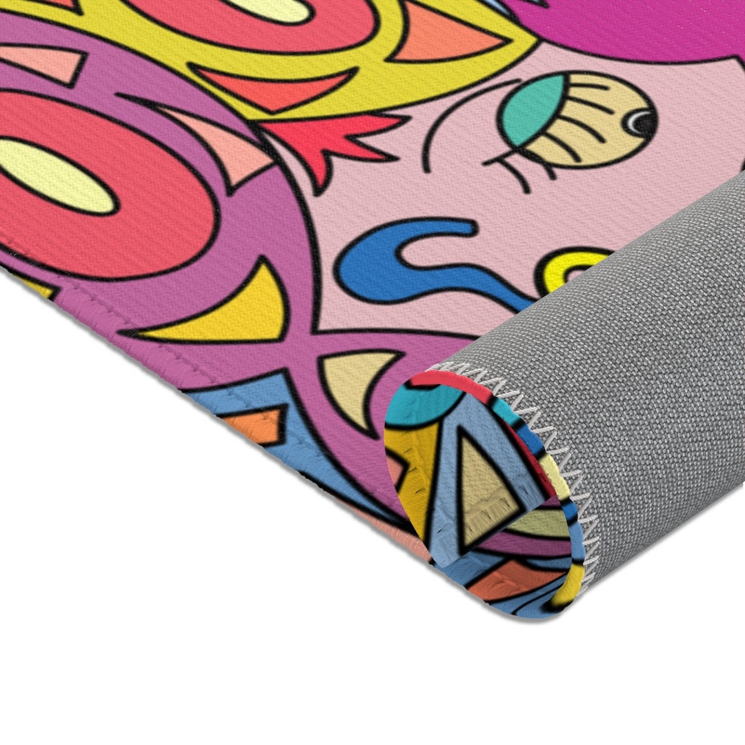 Pop Art Rug, Cool Fictional Character Rugs for Bedroom Dorm Decor ...
