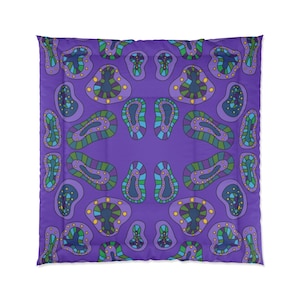 Colorful Abstract Art Comforter: Twin Queen Bedding