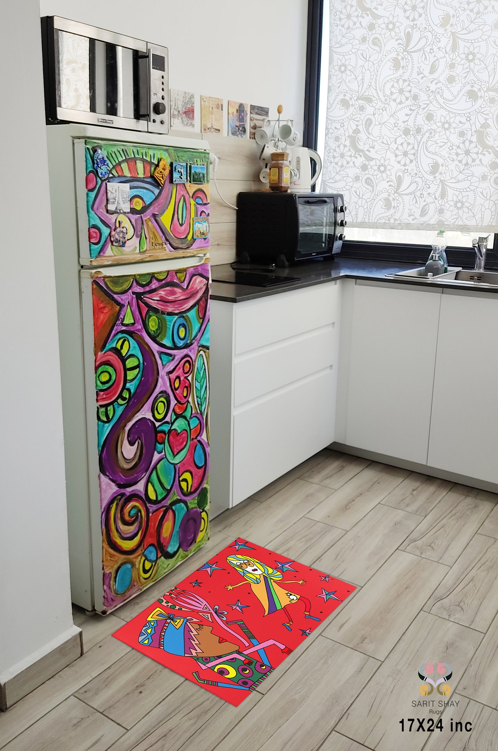 Designer Teppiche Teppich schwarz und weiß Teppich Mpodern | Etsy