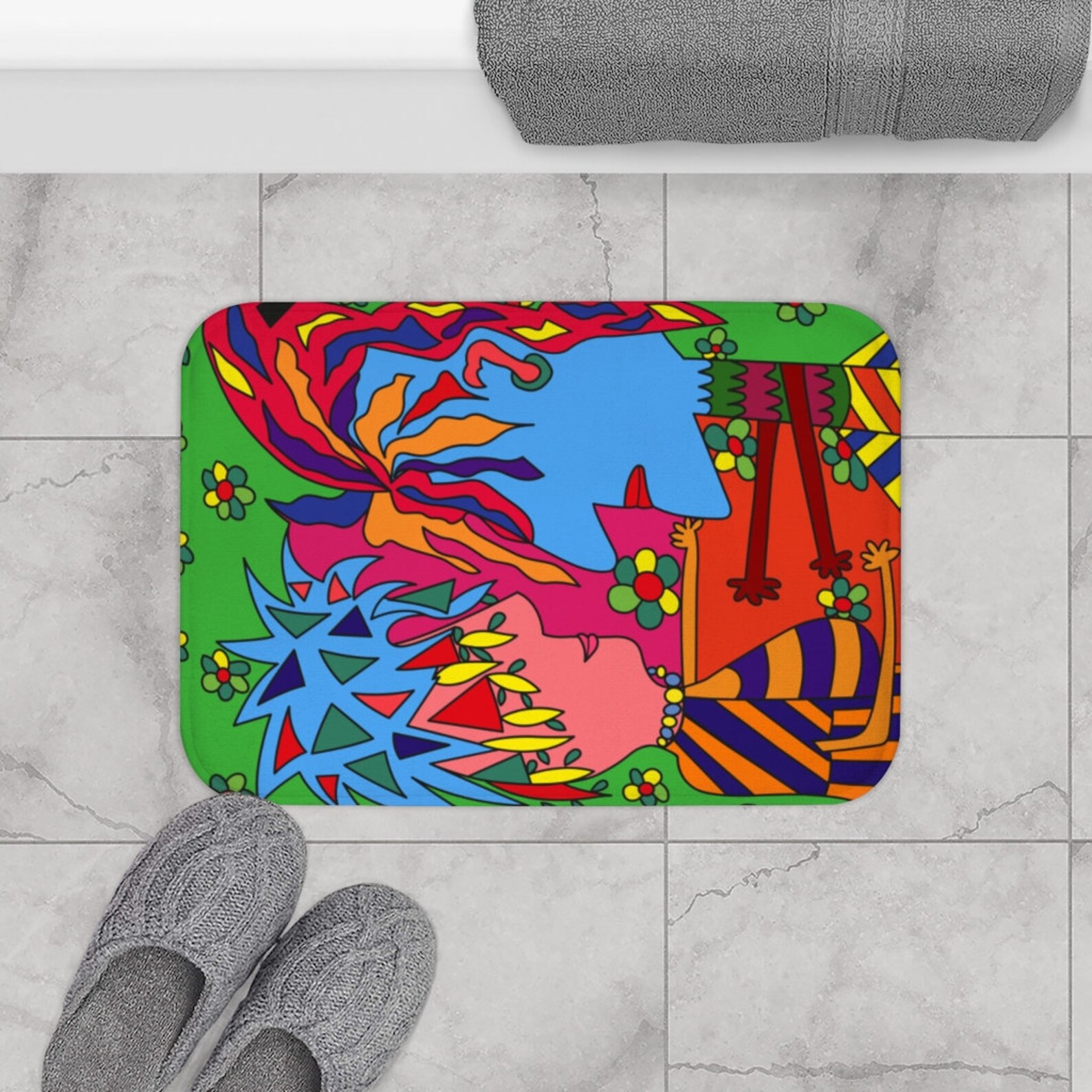 Dorm Decor Bath Mat BOHO Pop Art Bath Mat Funky Bath Mat Etsy Australia