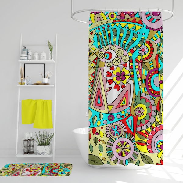 Funky Shower Curtain Etsy