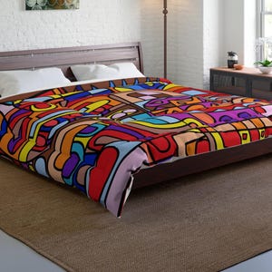 Colorful Premium Comforter with Unique Designs - Cozy and Warm for Deep Sleep
