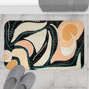 Colorful Dopamine Home Decor Rugs, Funky Rug, Nordic Bath Mat, Retro  Memory Foam Bath Mat, Trendy Bath Mat, Groovy Bath Decor, Funky Decor