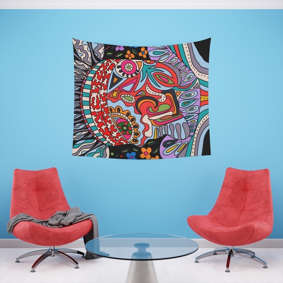 Unique Psychedelic Funky Tapestry Pop Art Tapestry for Living Room bedroom dorm Printed Wall Tapestry Psychedelic Vibrant Tapestry Etsy Australia