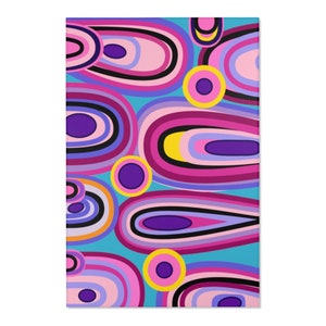 Funky Dots Area Rug: Colorful Pop Art Polyester Chenille Rug