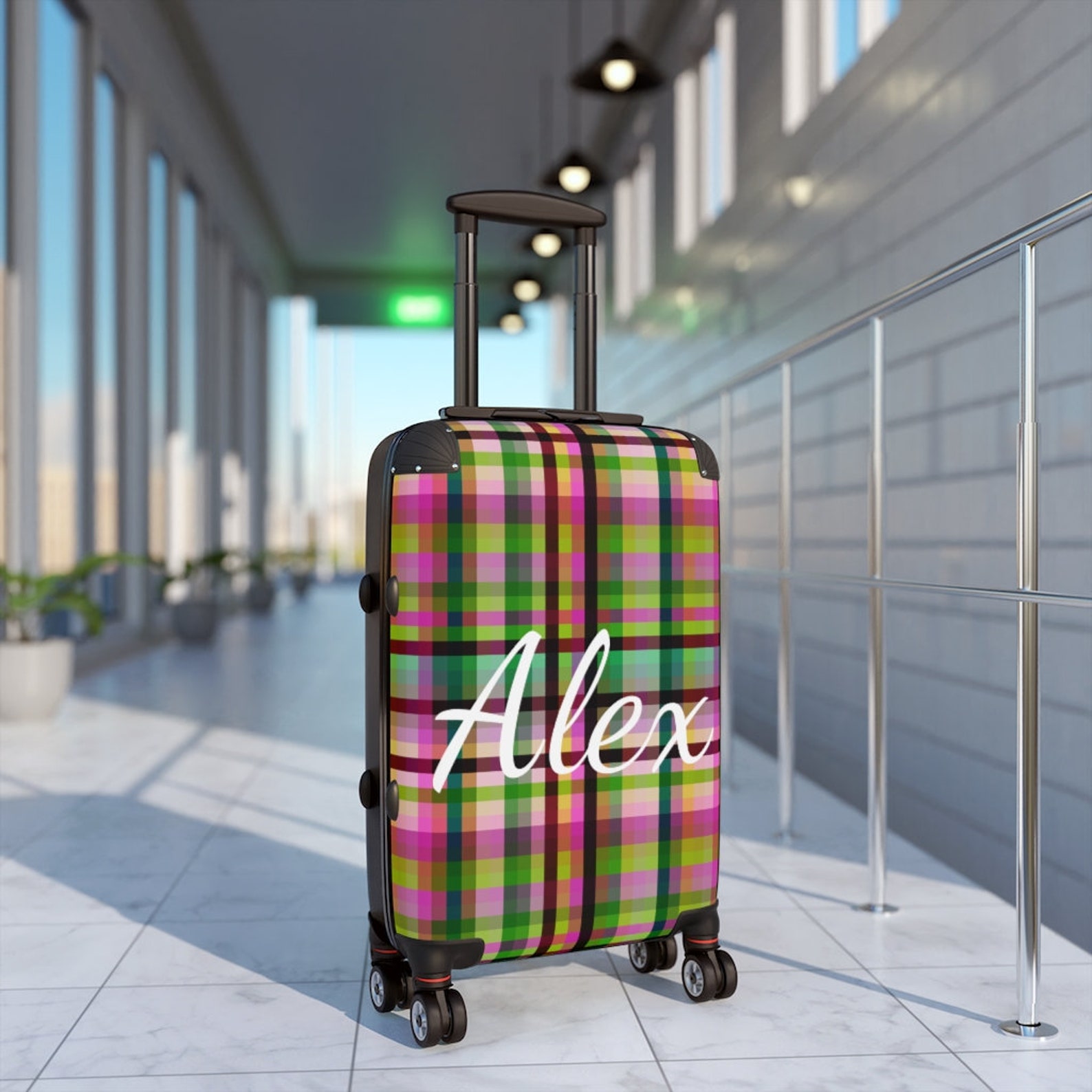 Personalized Luggage Travel Luggage Name Cabin Suitcase Etsy