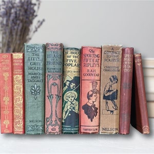 Adopt A Decorative Hardback Books - Old Vintage Upcycled Well Loved Classic Literature  - Victorian & Edwardian Classic Book Gifts