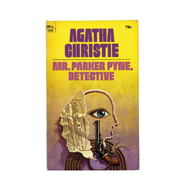 Mr Parker Pyne Detective - Agatha Christie - Dell Books 1973 - Vintage Artwork Recycled Literary Gift