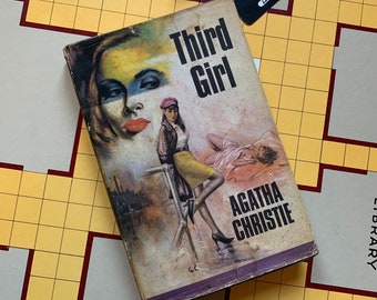 Agatha Christie Book - Hardback Book Club 1966 - Third Girl - Vintage Murder Thriller Mystery Original